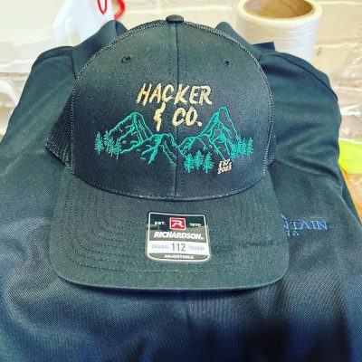 Custom hat created at the embroidery shop in Nampa