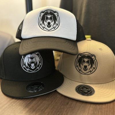 Custom hats with embroidery, different colors of thread
