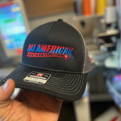 Custom work hats for local business