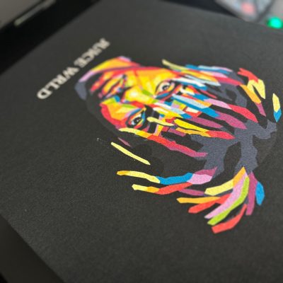 Custom graphic tee with photo provided by client