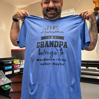 Custom DTG printing for family in Nampa