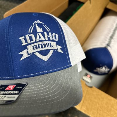 Custom embroidered hats in bulk for local sports team near Boise
