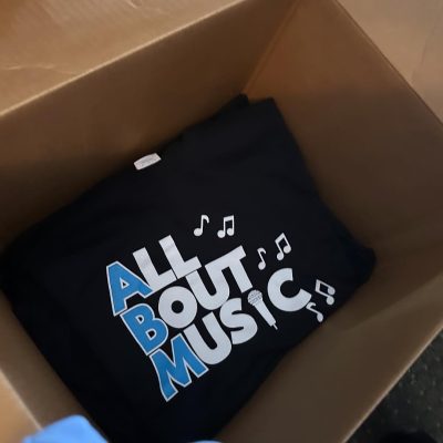 Custom graphic tees screen printed for local musician