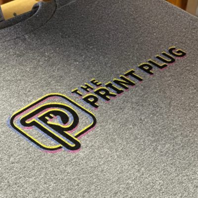 The Print Plug logo printed direct-to-garment