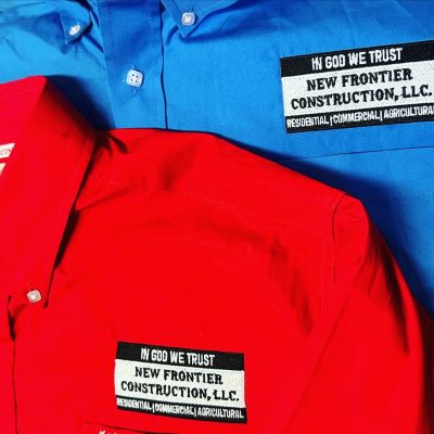 Custom polo embroidery design on multiple color polo shirts