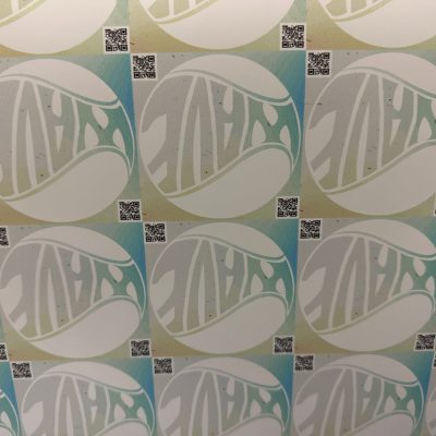 Custom sticker gang sheet being printed