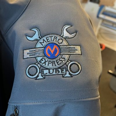 Custom embroidered logo on long sleeve shirts