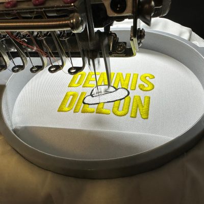 Custom logo embroidery for Dennis Dillon in Idaho